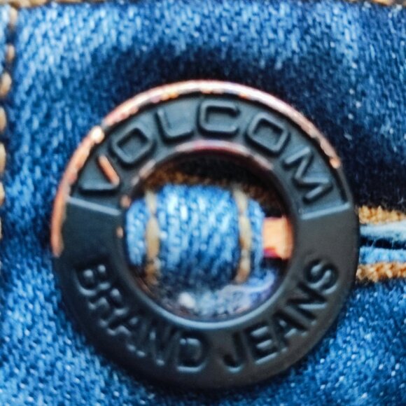 Volcom Solver modern straight jeans darker blue men's size 30x27 - Picture 9 of 9